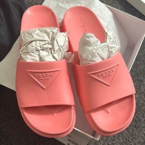 Prada Pink Slides